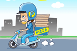 韓国のゲーム Pizza Delivery Shooting